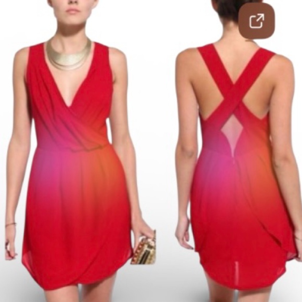 Tobi criss cross back draped mini dress S